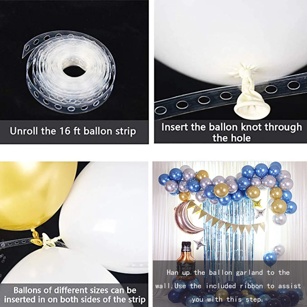 

Blue balloon set flag whiskey balloon chain set party decoration venue decoration props