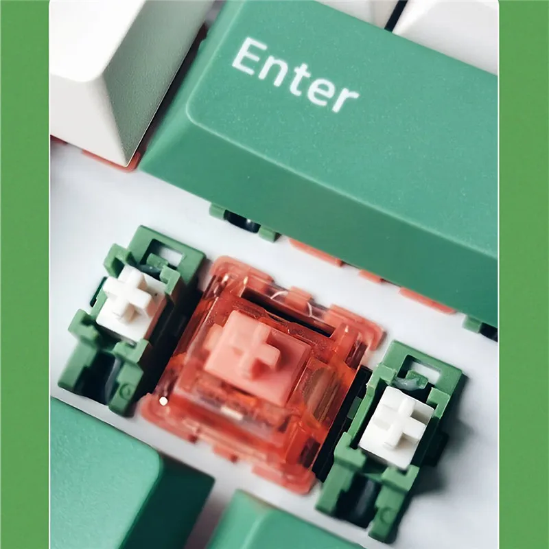 AKKO3108DS Matcha Red Bean Mechanical Gaming Keyboard 98 Keys Gateron Switch PBT Keycap Cherry Profile Keyboards For PC Computer