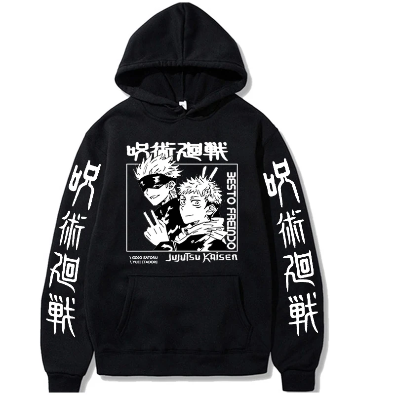 

Besto Friendo Hoodies Japanese Anime Jujutsu No Kaisen Hoodies Harakuju Streetwear Sweatshirt Unisex Autumn Winter Hooded Tops