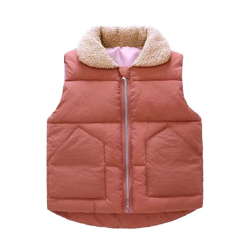 

Winter children's thickened warm vest winter baby boy and girl vest jacket cute jacket toddler kids jacket