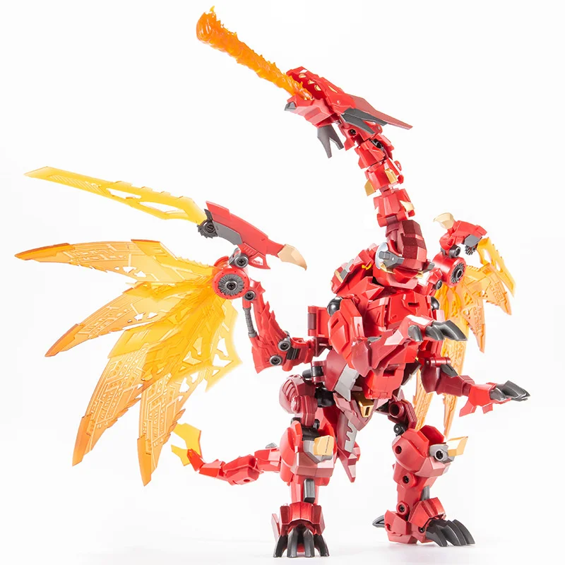 Экшн-фигурка Jinbao 8871 KO DX09 Red Fire Dragon King модель динозавра деформация автомобиля робот