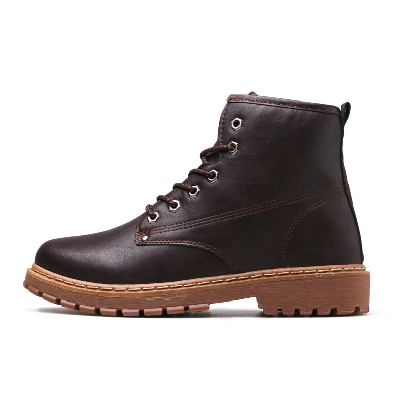 

Men Boots Martins 2018 British Style Martins Vintage Classic Genuine Martin Boots Motorcycle Sneakers Men Leather Shoes