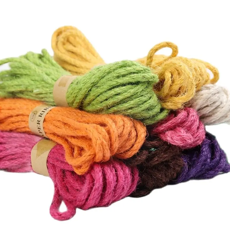 6 мм Цвет Фул плетеная джутовая веревка для студентов со шпилькой креативный