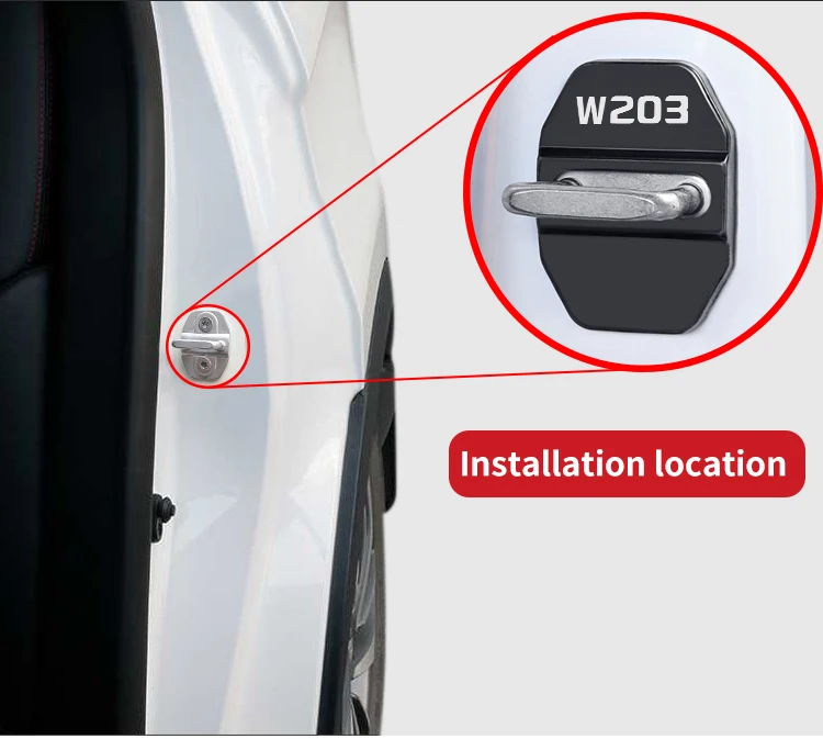 Отделка дверного замка Защита от ржавчины чехол из нержавеющей стали для MERCEDES BENZ