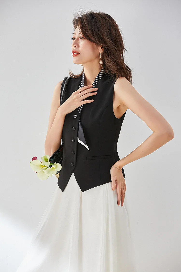 

Женский жилет 2021, летний женский винтажный Элегантный Приталенный короткий Блейзер, майка, Новинка