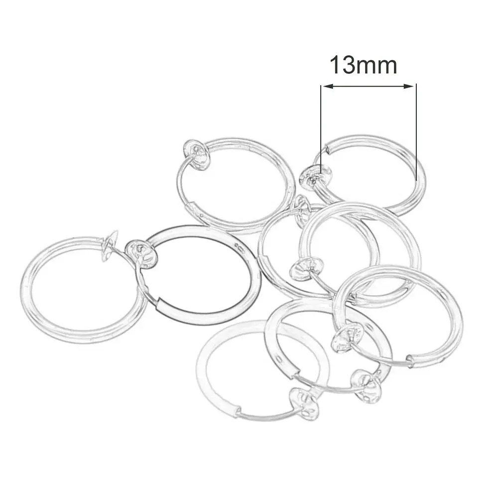 

GENBOLI 1pc Colorful Clip on Hoop Boby Nose Lip Ear Piercing Earrings Punk Goth Septum for Men