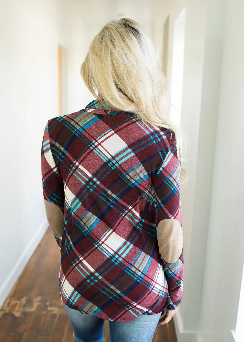 

New Women Long Sleeve Flannel Plaid Cardigan Autumn Spring Casual Loose Tops Coats