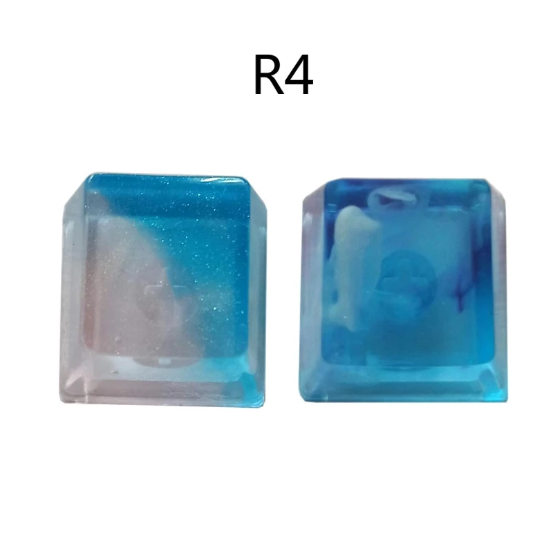 

Handmade Customized OEM R4 Profile Resin Keycap for Cherry MX Switches Mechanical Keyboard RGB Translucent Resin Keycap