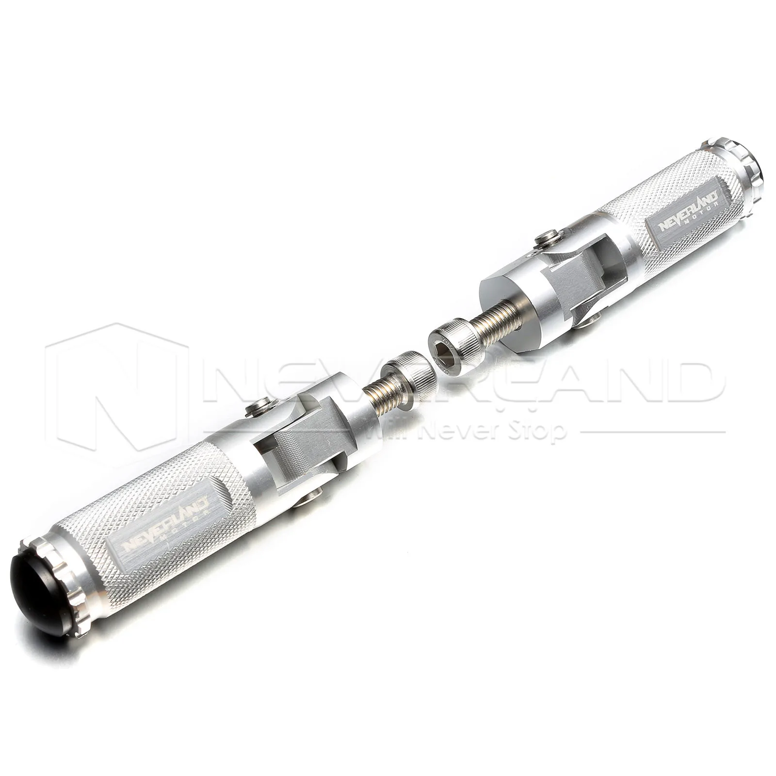 

1Pair Silver CNC Universal Motorcycle Bike Folding Footrests Footpegs Foot Rests Pegs Rear Pedals Set D40