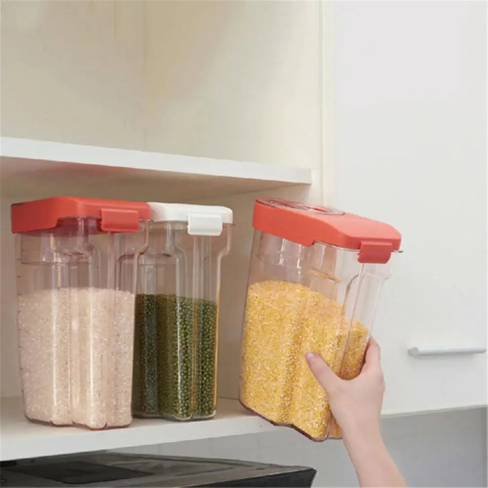 Герметичный диспенсер для хранения пищи со встроенной мерной чашкой контейнер