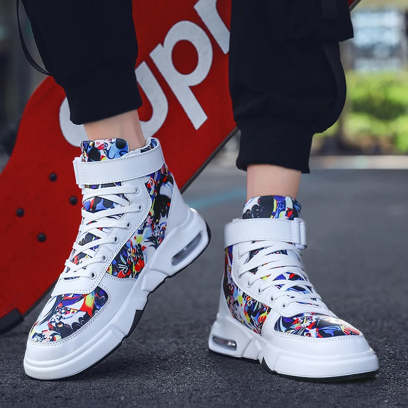 OLOMM High help Air Cushion Trend Hot Sale Men's Casual Shoes Comfortable Outdoor Men Fashion Sneakers Hwaterproof Men Shoes
