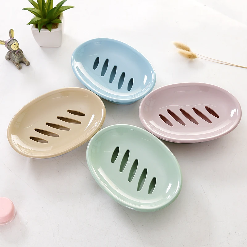 

Soap Dishes Tray Holder Storage Soap Rack Plate Box Container Portable Bathroom Soap Storage Box bathroom storage soap case