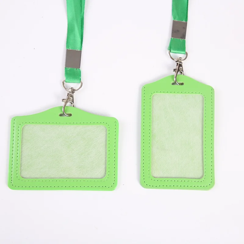 

PU Bank Card Name Credit Card Holders with Lanyard Bus ID Holders Identity Badge with Neck Strap School Supplies