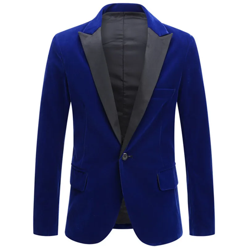 

Men's Vogue Trend Velvet Groom Tuxedo Slim Fit Wedding Party Dress Business Casual Suit Jacket Banquet Single Blazers Coat