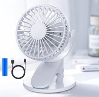usb table fan clip on type usb rechargeable cooling mini desk fan 360 degree rotation 3 speeds adjustable handheld fan