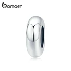Bamoer Настоящее серебро 925 пробы простой минималистичный силиконовый фиксатор Шарм для оригинального браслета ювелирные аксессуары SCC1450