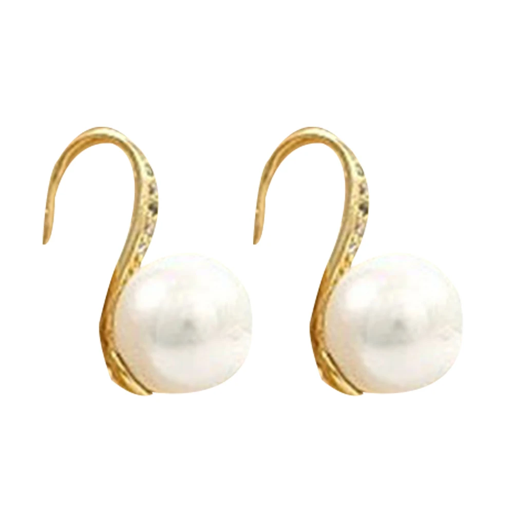 Модные женские серьги из искусственного жемчуга инкрустированные