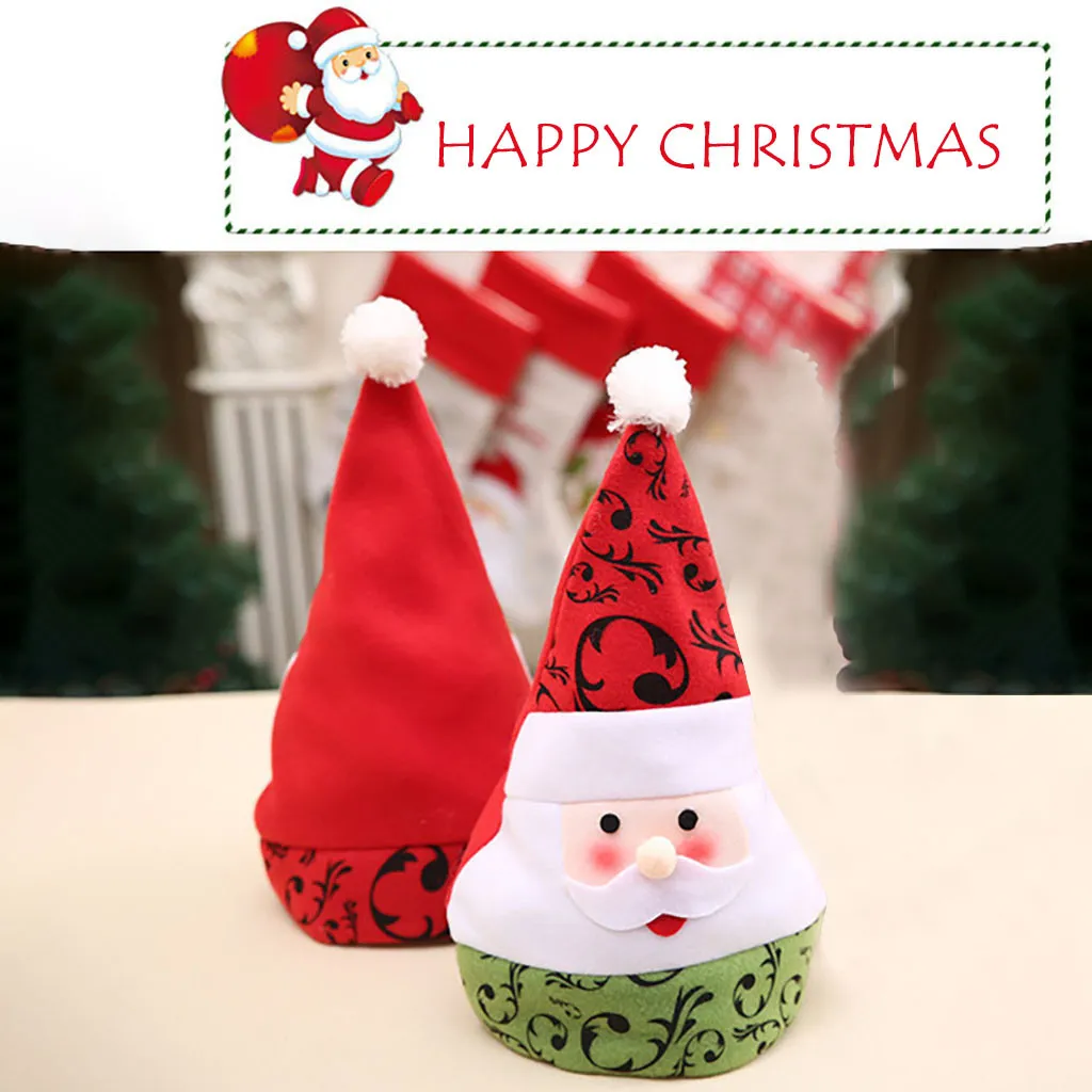 Рождественские шапки красно белые рождественские подарки украшения сине