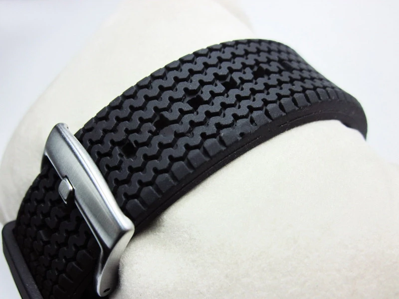 

Ремешок резиновый для наручных часов, Толстый водонепроницаемый браслет из силикагеля, с рисунком в шинах, 21 мм/22 мм