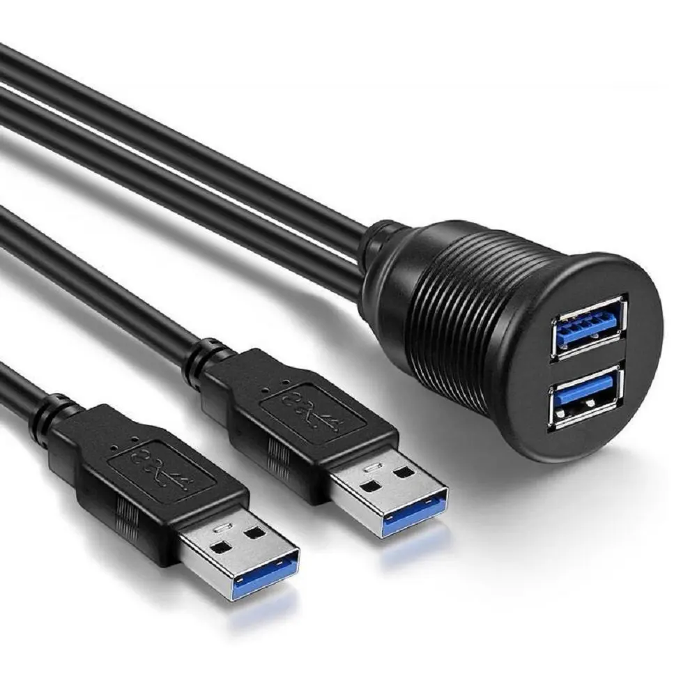 Удлинительный кабель 2 USB 3.0 для монтажа на приборную панель |