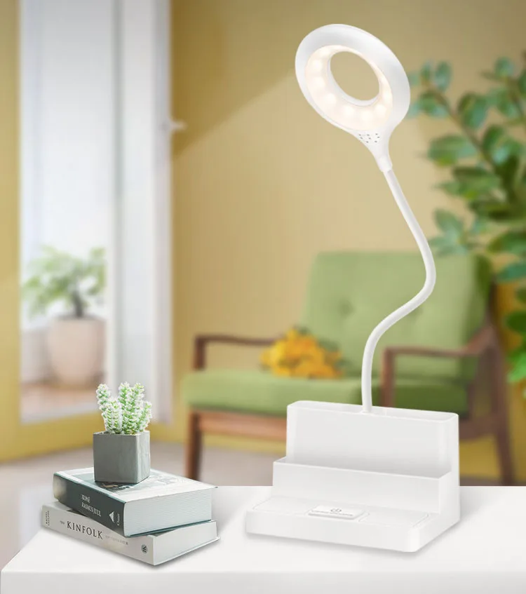 Светодиодная настольная лампа перезаряжаемый светильник с USB портом для зарядки
