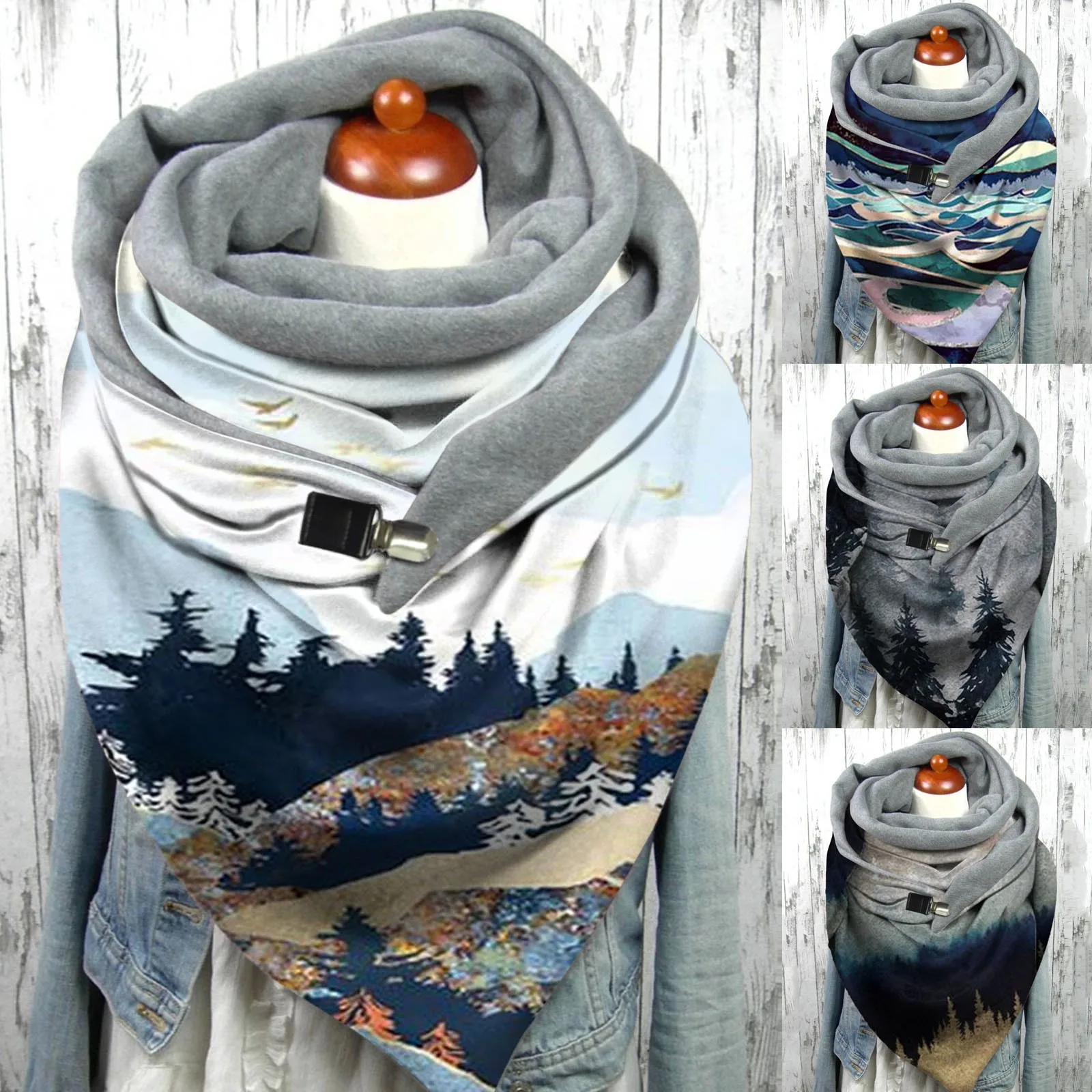 Модный и стильный дизайн Женская Повседневная печать шарф ретро многоцелевой