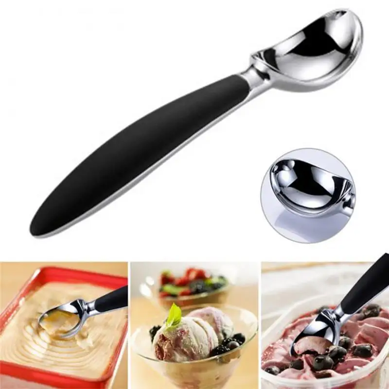 Ice Cream Scoops Stacks Stainless Steel Ice Cream Digger Fruit Non-stick Ice Cream Spoon Kitchen Tools For Home Cake images - 6