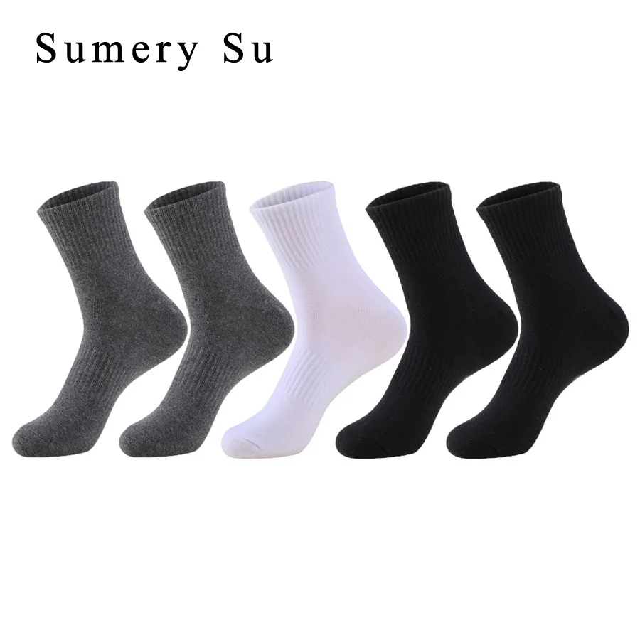 Купи 5 Pairs/Lot Sports Socks Men Cotton Long Running Outdoor Athletic Camping Hiking Sock Travel Casual Breathable за 830 рублей в магазине AliExpress