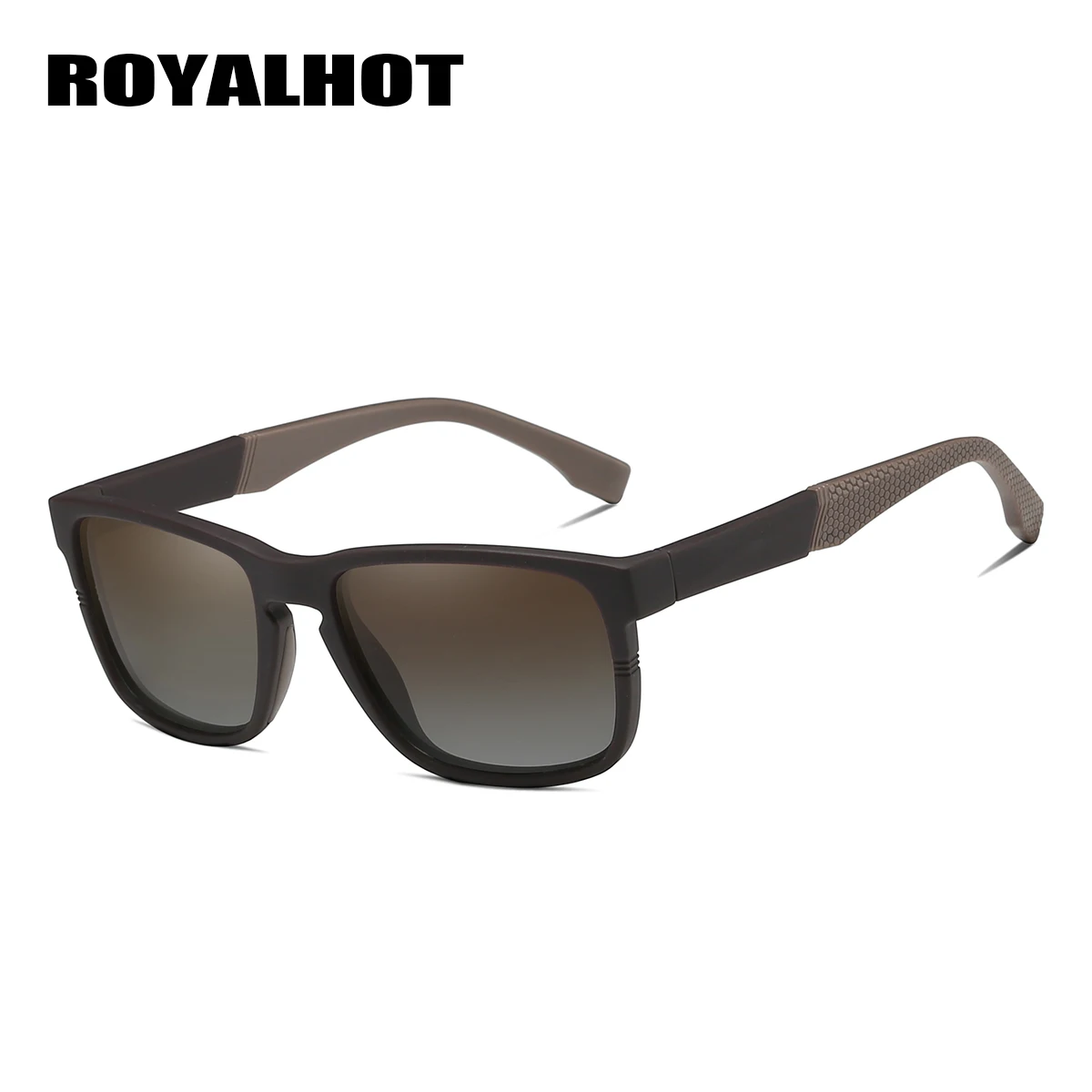 RoyalHot, поляризационные солнцезащитные очки для мужчин и женщин, эластичные, удобные, TR90, оправа, для вождения, солнцезащитные очки, оттенки, Oculos masculino, мужские, 90080 - Цвет линз: Brown