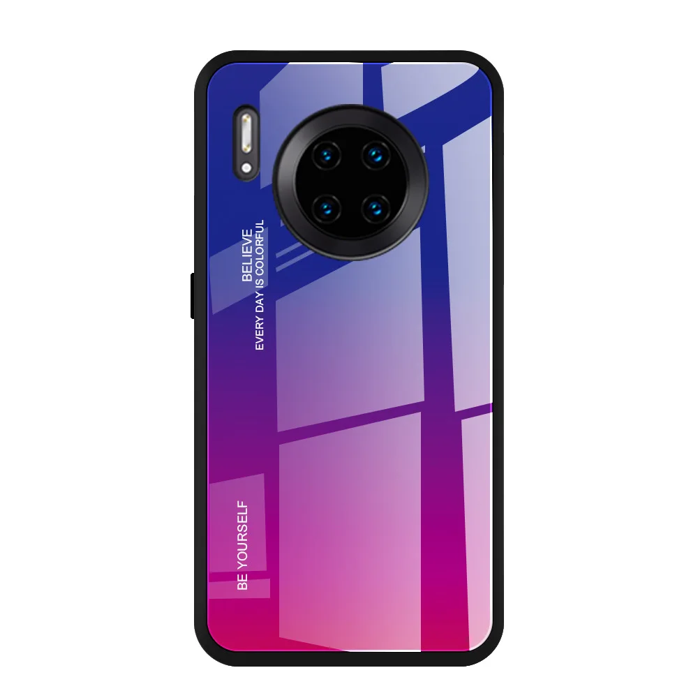 YUNAO чехол для телефона huawei серии градиентная Картина зеркальный mate 30 Pro P30 pro... |