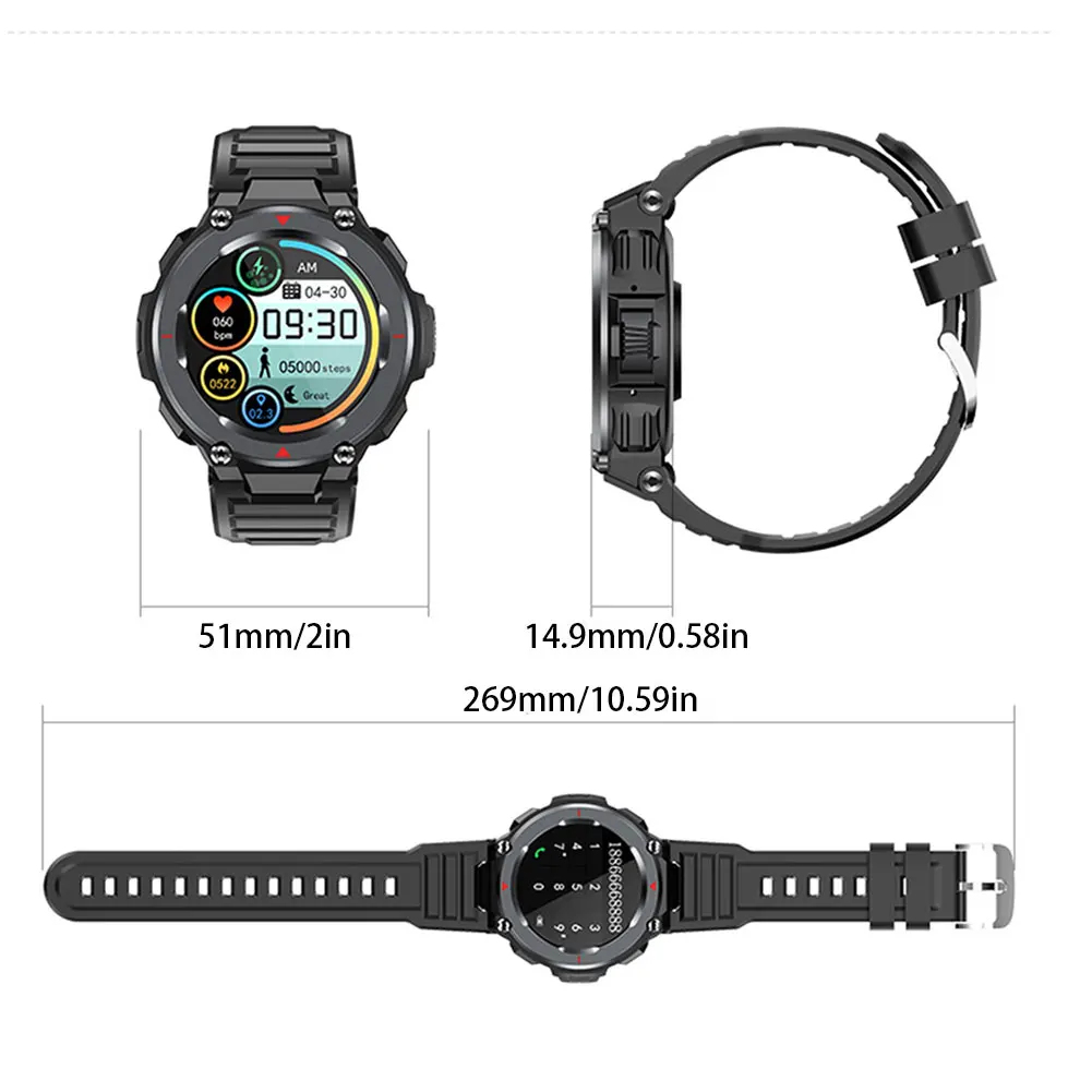 

2021 New Sports Smart Watch Fitness Tracker Heart Rate 1.28 Inch Screen Conmunication Pedometer For Android And IOS SmartWatch