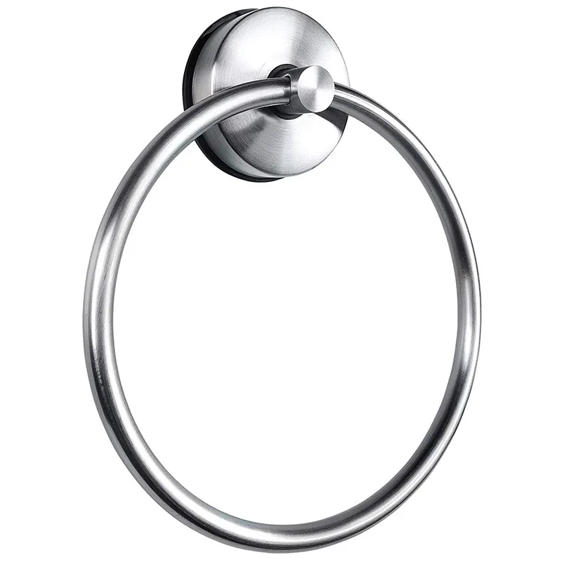 

Suction Cup Towel Ring Punch-Free 304 Stainless Steel Bathroom Toilet Towel Rack Pendant Hanging Ring