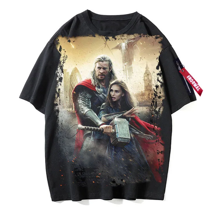 

Disney Marvel 2021 Thor Sol 3D printed short sleeve T-shirt Hip-hop Gothic want trend T-shirt bj alex disney plus 1 year