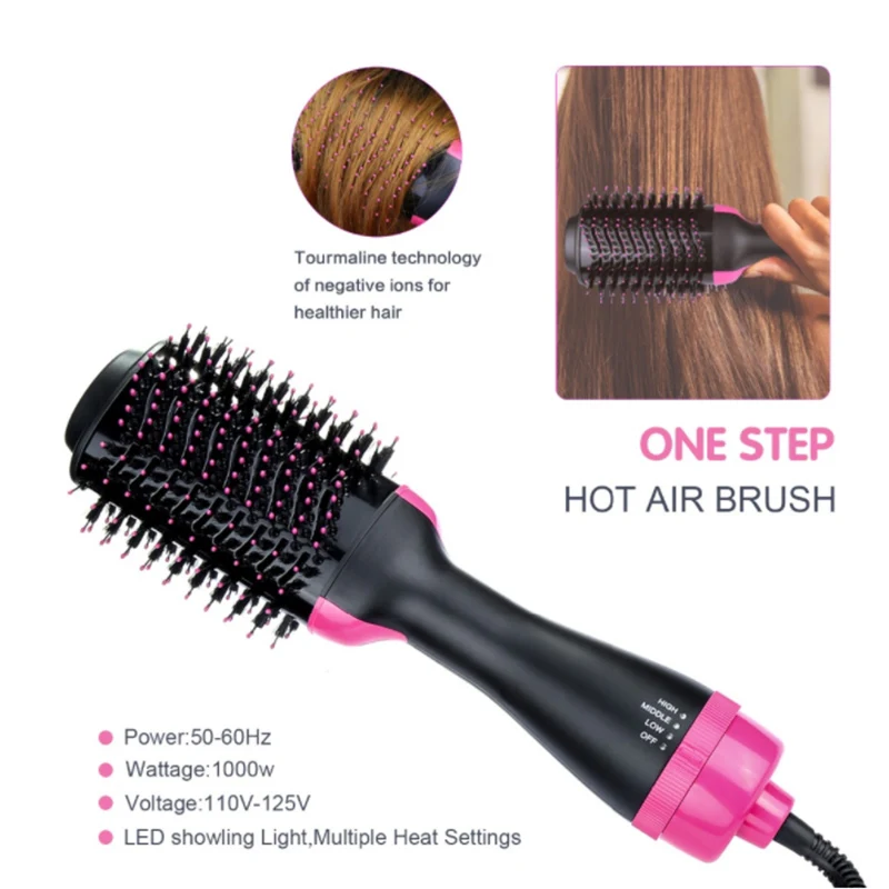 2 в 1 Фен щетка многофункциональная для горячей укладки волос бигуди Ролик