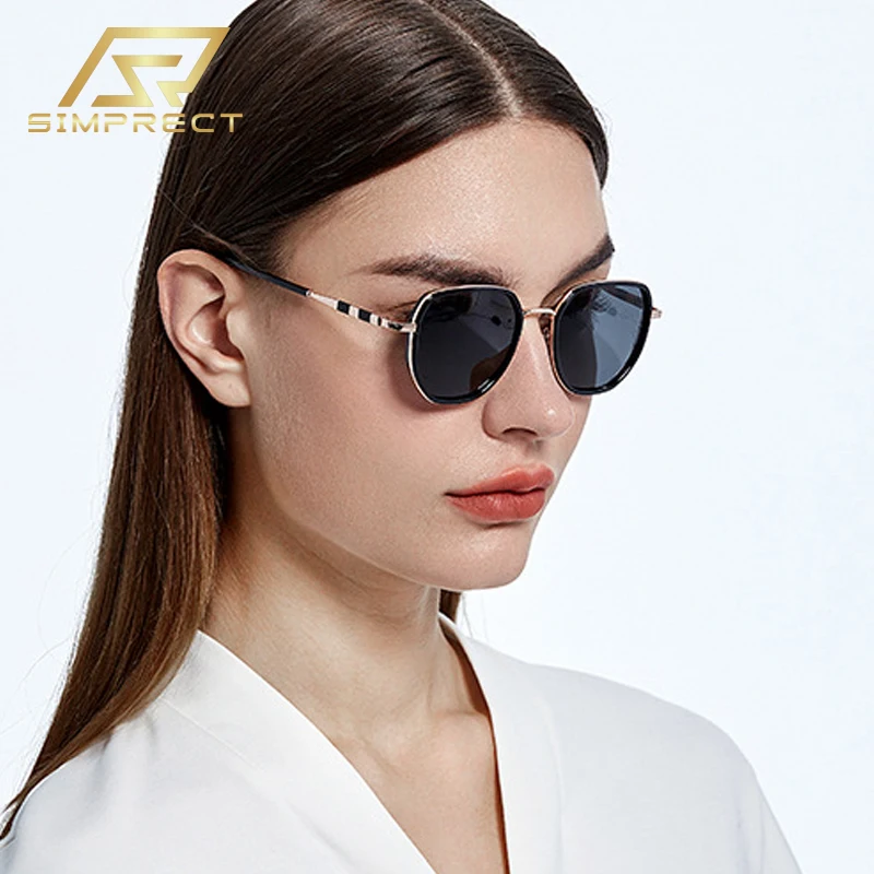 

SIMPRECT TR Gradient Polarized Sunglasses Women 2022 Fashion Vintage Square Sun Glasses Luxury Brand Designer Shades For Women