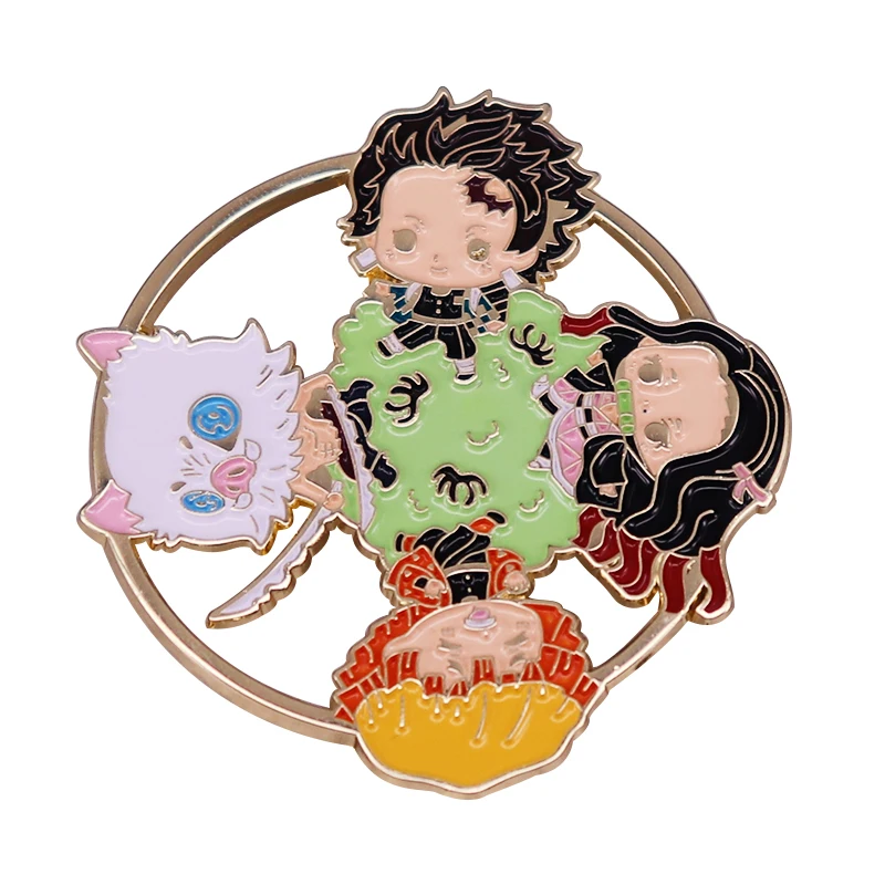 Брошь Kamado Tanjirou Nezuko Inosuke Zenitsu брошь из Аниме Манга | Украшения и аксессуары