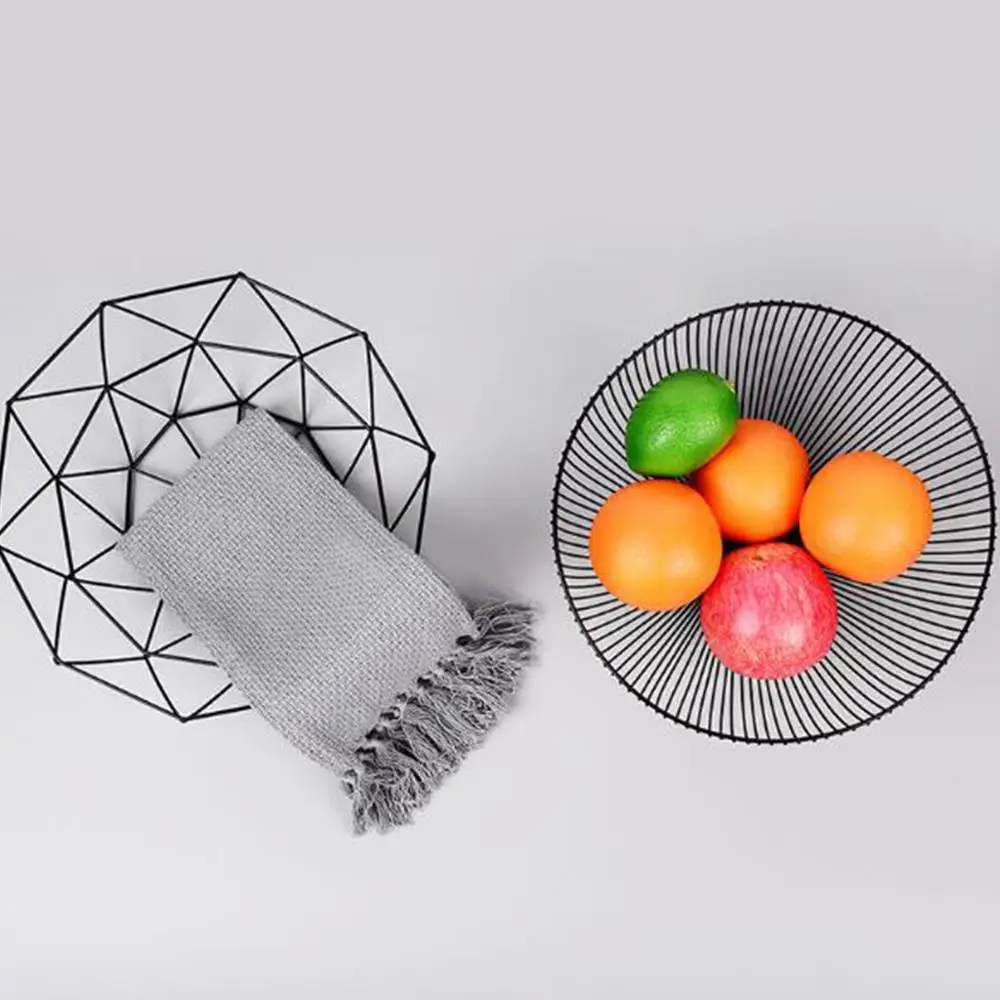 Полый металлический провод настольное хранилище корзина для фруктов овощей