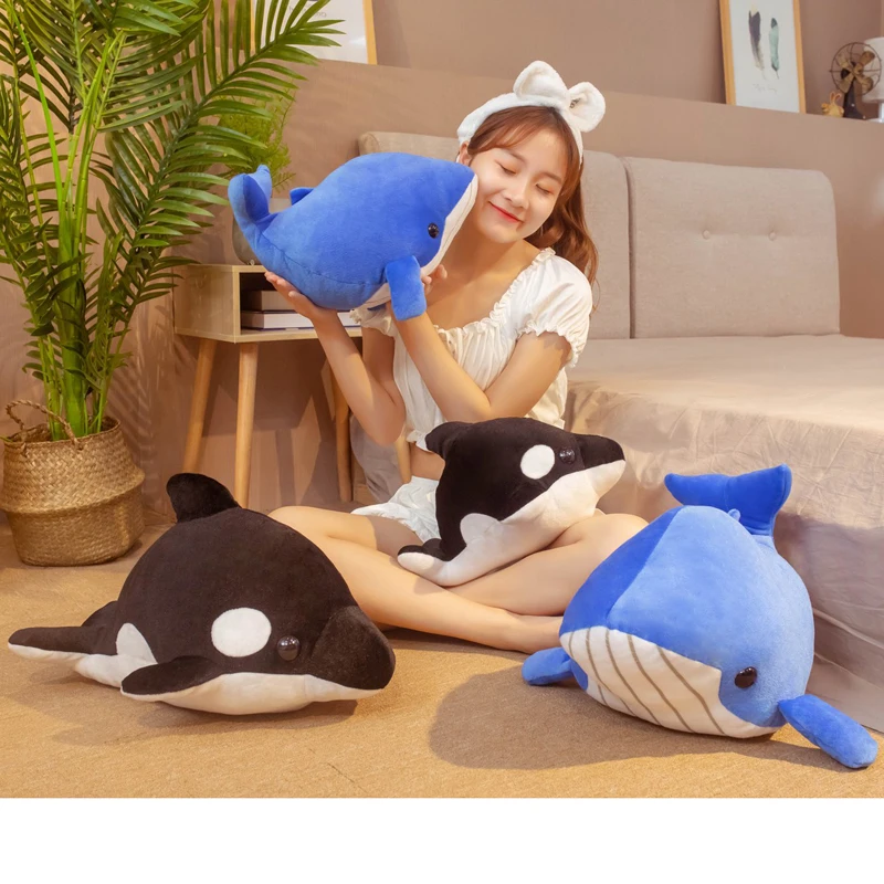 

High Quality Cute Marine Series Killer Whale Blue Whale Plush Toys Stuffed Toys Animal Toys for Children Girl Gift Home Decor