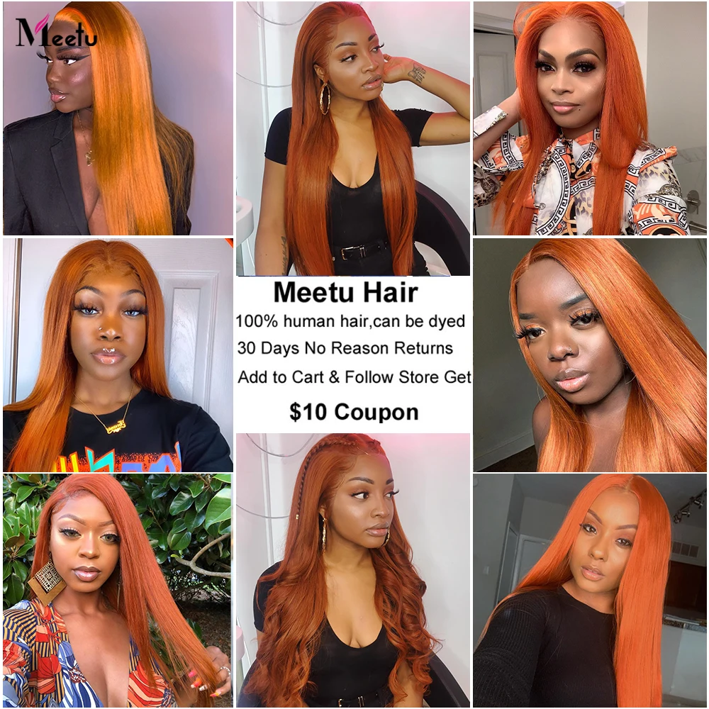 Пряпряди Meetu Ginger пряди человеческих волос Remy бразильские оранжевые пупряди