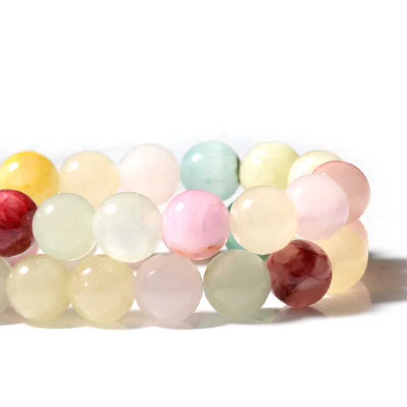 

Hobbyworker Diy Handmade Jade Natural Round Loose Beads for Necklace Jwelery Making