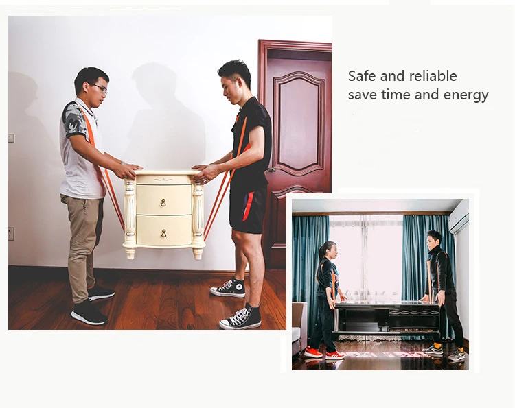 

Lifting Moving Strap Furniture Transport Heavy Transport Belt In Shoulder Straps Team Straps Mover Wrist Straps Orange
