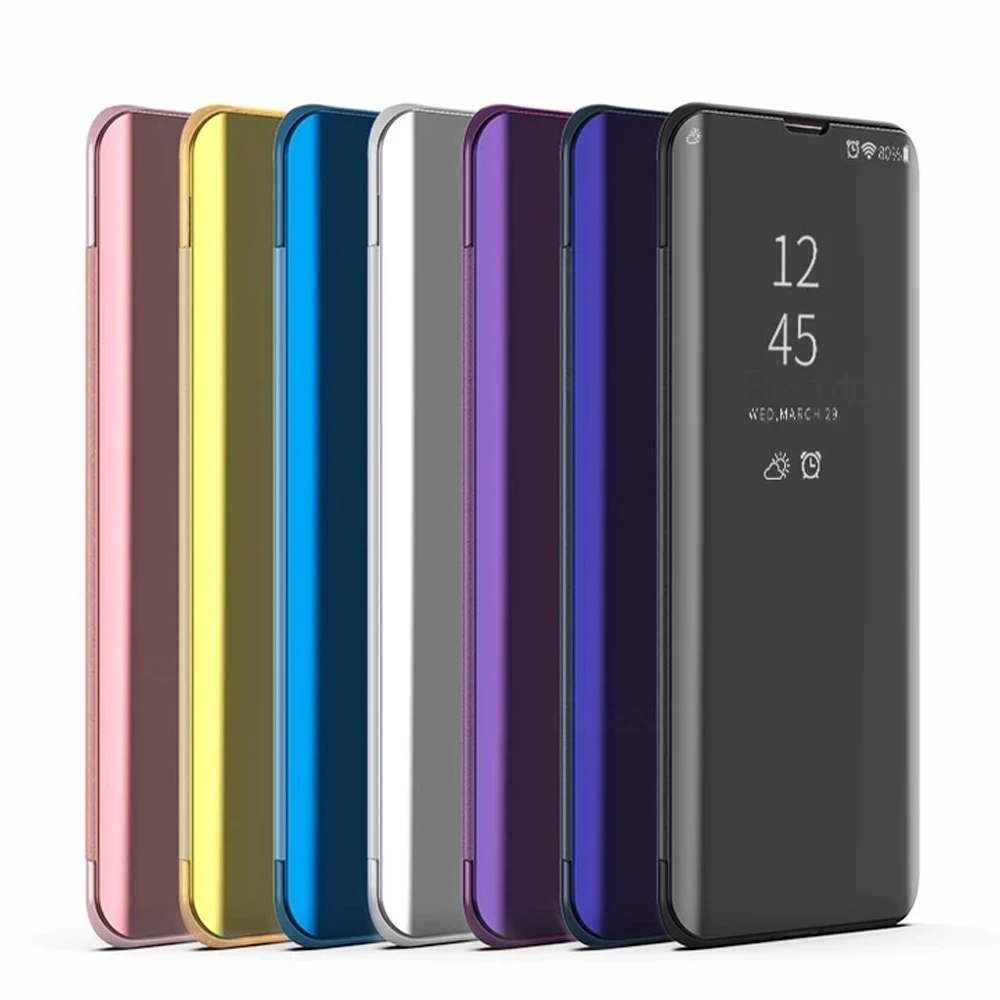 Зеркальный флип чехол из искусственной кожи для Huawei honor 8a 8c 8x8s 9i 10 Lite 20s global View 20 P