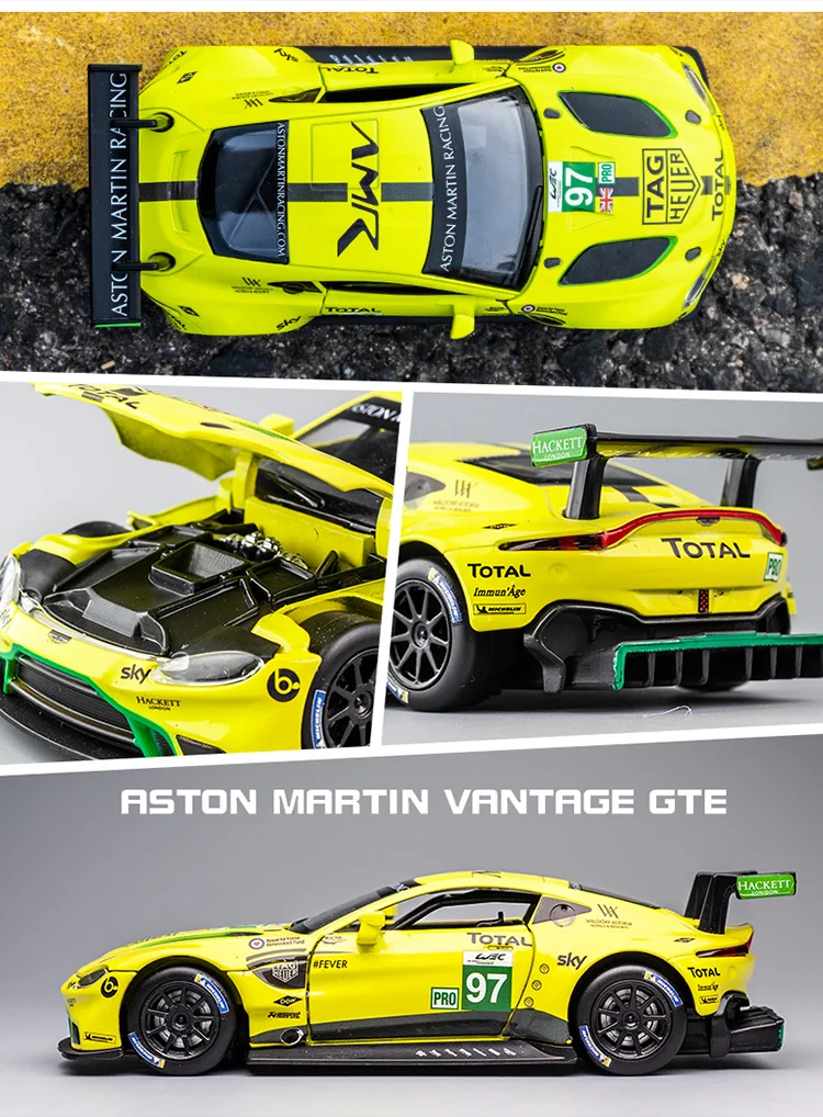 Модель мини-автомобиля Bentley GT3 1:32 из сплава металлическая игрушка Литые и