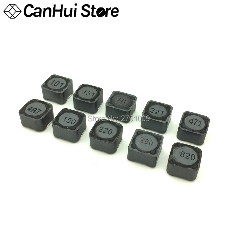 10 шт. CDRH127 CD127 /15/ 22 / 33 47 68 UH 12*12*7 SMD силовой индуктор 1mh 2R2 3R3 4R7 6R8 чип 100UH 101|Индукторы| |
