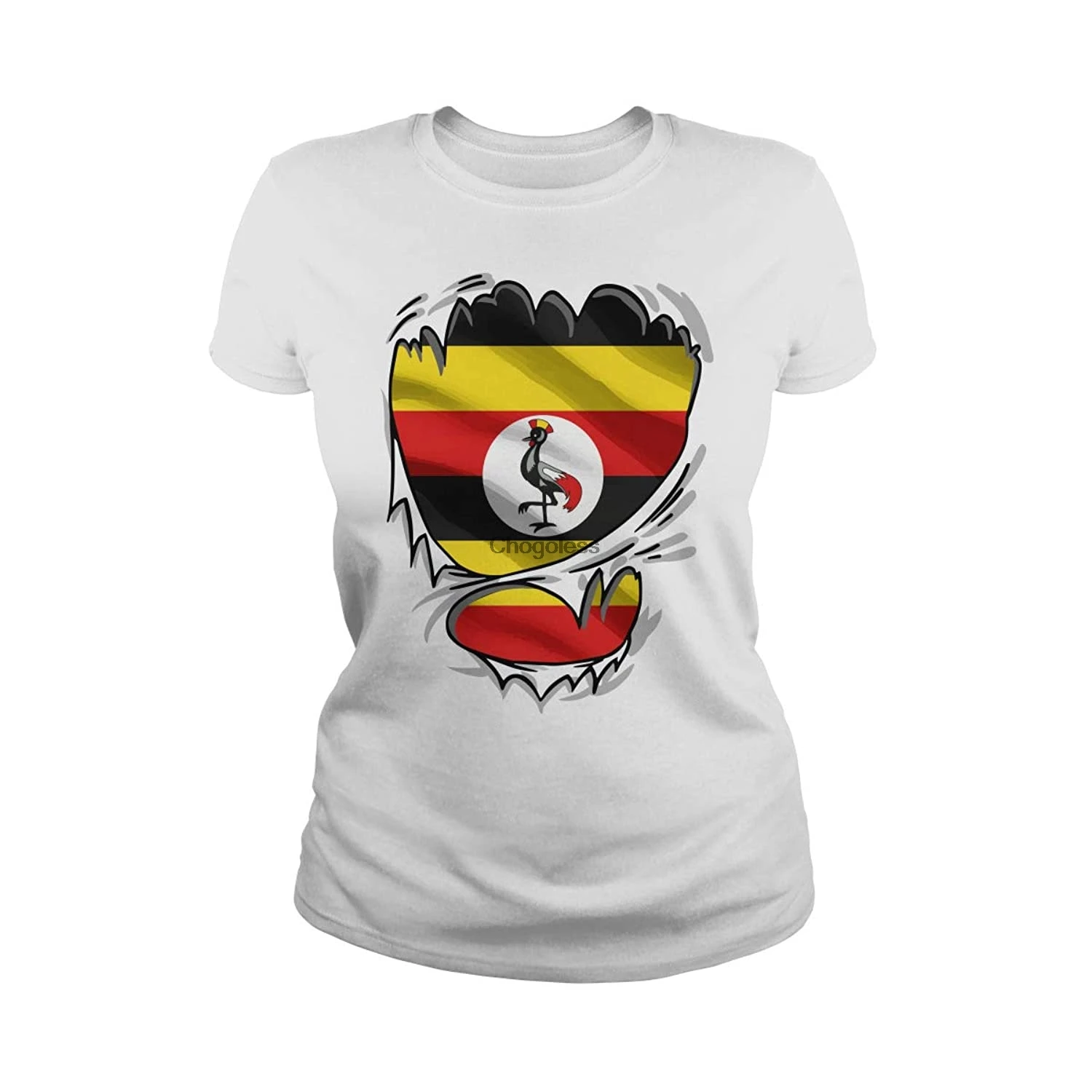 

Marrola Ugandan Superhero Under Shirt Uganda Flag T-Shirt