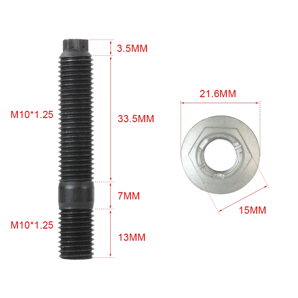 Комплект гаек для выхлопного коллектора с головкой цилиндра M10 * 1 25 Toyota Гц 1HD 1HDT 1KZTE