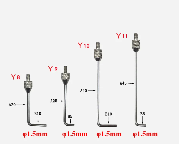 

M2.5 Thread Stainless Steel Different Special Types Z L Contact Pointed Indicator Probe for Digital or Dial Indicators