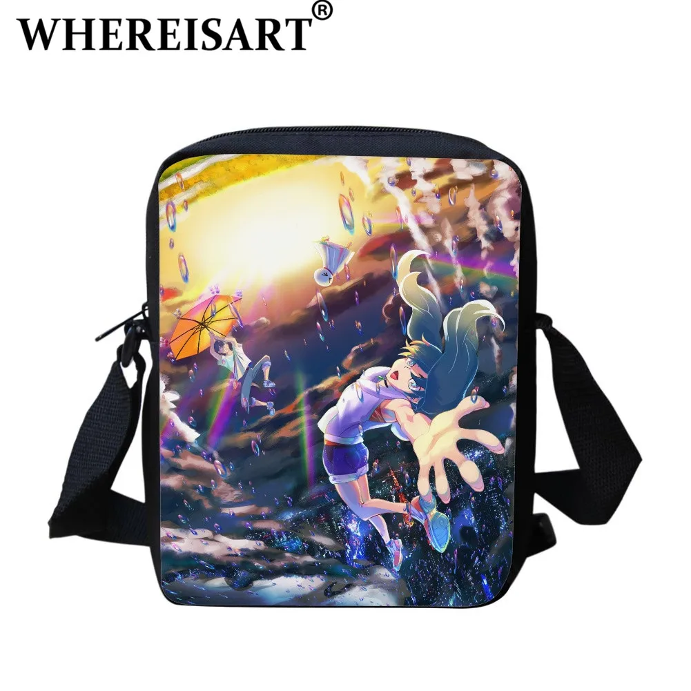 

WHEREISART Japanese Anime Weathering With You Teenagers Crossbody Bag Cosplay Male Shoulder Bag Dazzling Female Messenger Bags