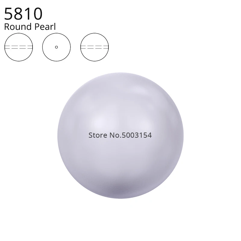 Lavender 524 С украшением в виде кристаллов от Swarovski 5810 круглая жемчужная бусина с целый Просверленный отверстие Бисер для самостоятельного изготовления браслетов ювелирные изделия сделать штуцер - Цвет: Lavender 524