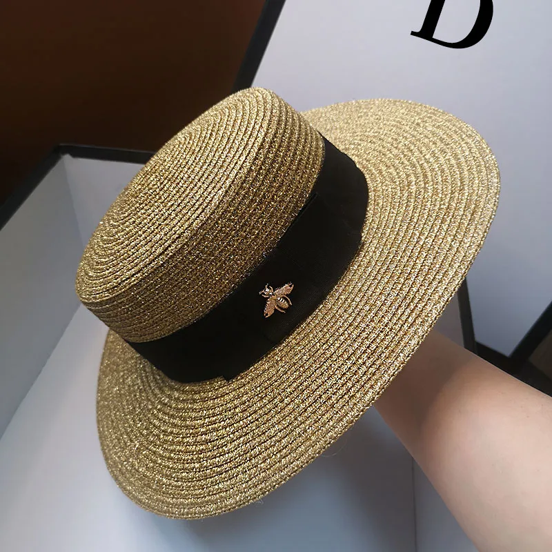 Шляпка плетеная женская Соломенная Панама от солнца в стиле ретро с маленькой